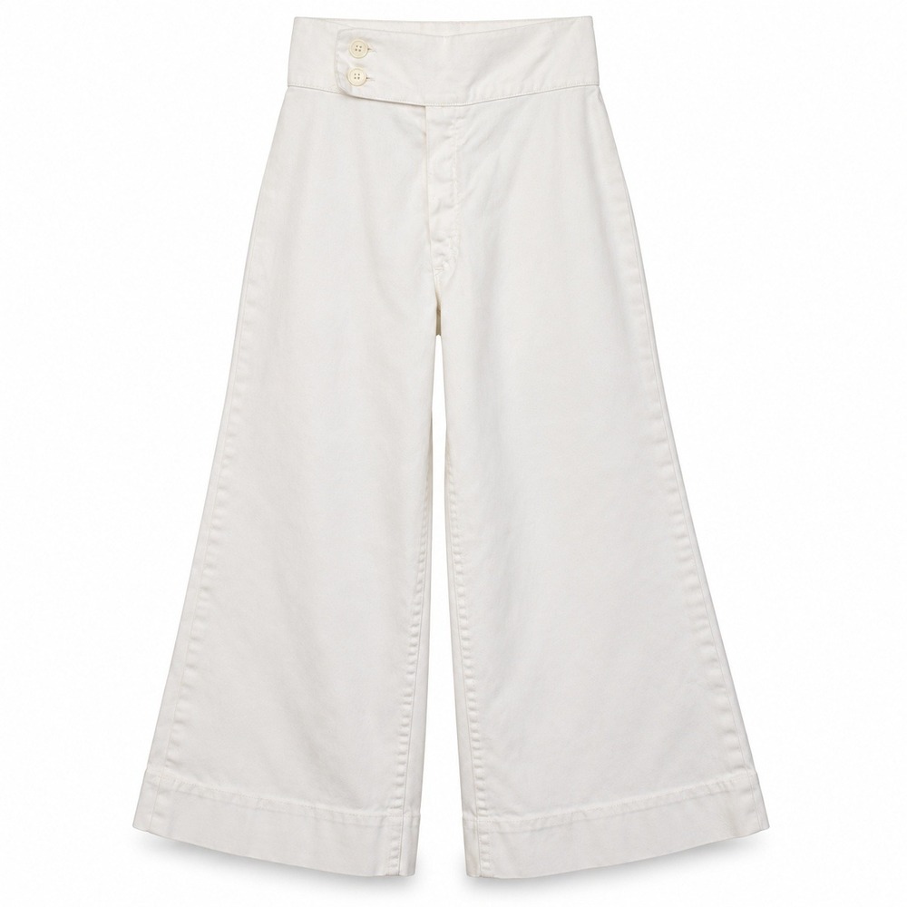 Wrangler Wide Leg Pants Womens 9/10 Off White Excellent Vintage High Rise USA